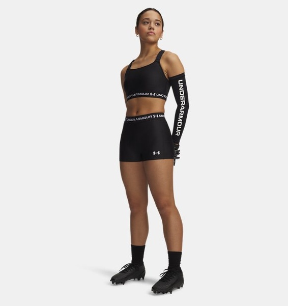 Siyah Kadın UA Heatgear Kısa Tayt