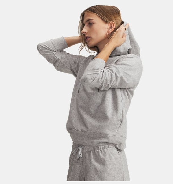 Gri Kadın UA Sport Terry Kapüşonlu Sweatshirt