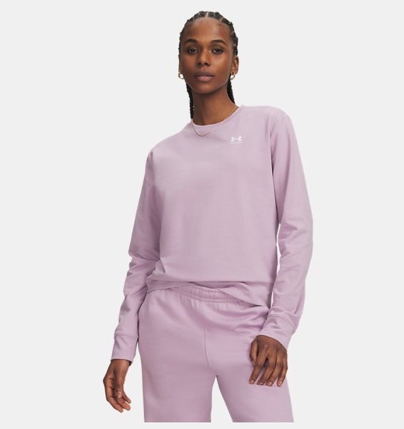 Pembe Kadın UA Sport Terry Crew Sweatshirt