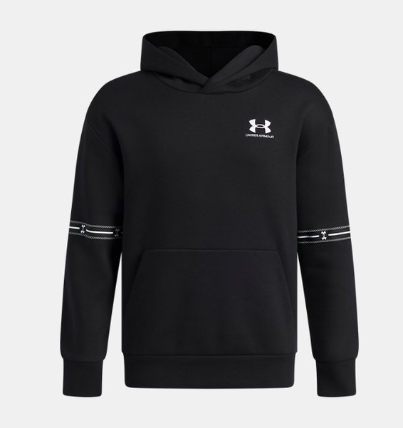 Siyah Erkek Çocuk UA Icon Fleece Taped Sweatshirt