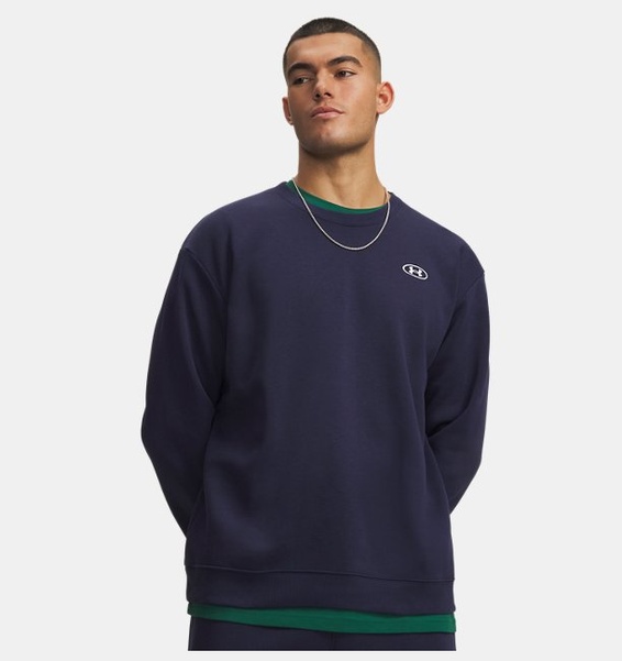 Mavi Erkek UA Rival Fleece Crew Sweatshirt