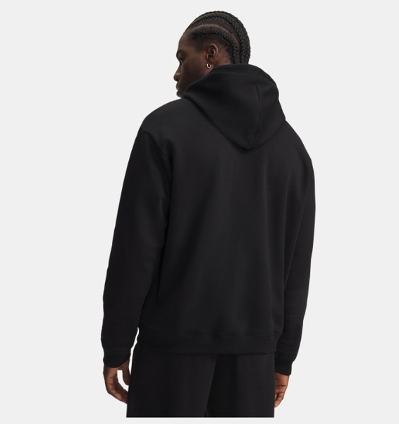 Siyah Erkek UA Rival Fleece Hoodie Sweatshirt
