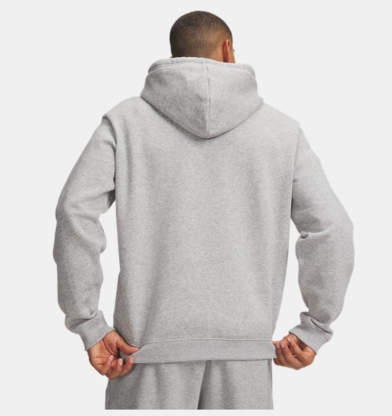 Gri Erkek UA Rival Fleece Hoodie Sweatshirt