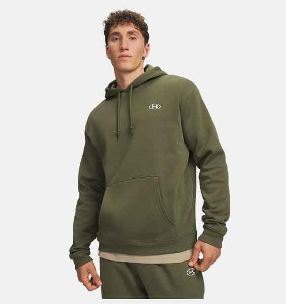 Yeşil Erkek UA Rival Fleece Hoodie Sweatshirt