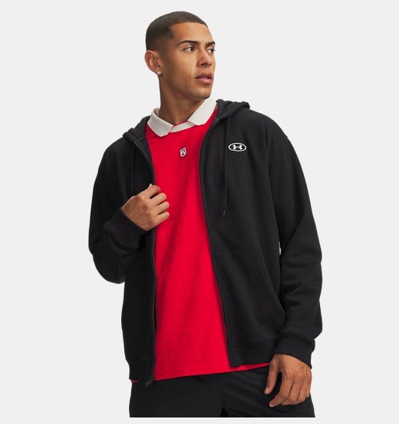 Siyah Erkek UA Rival Fleece Ceket