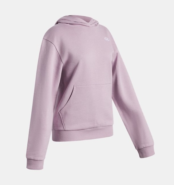 Pembe Kız Çocuk UA Rival Fleece Hoodie Sweatshirt