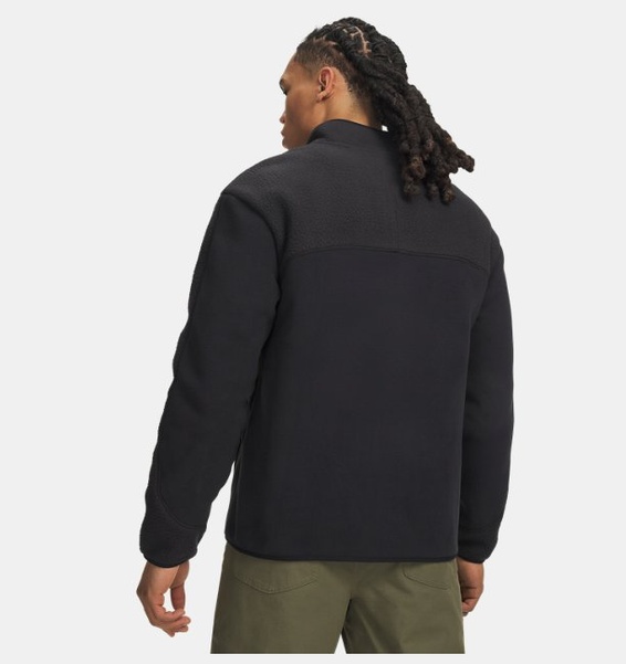 Siyah Erkek UA CGI Basecamp Yarım Fermuarlı Fleece Sweatshirt