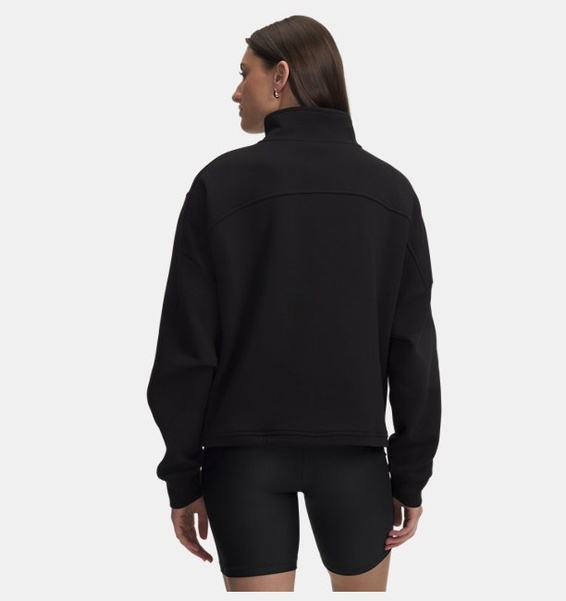Siyah Kadın UA Unstoppable Fleece Yarım Fermuarlı Sweatshirt