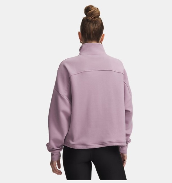Pembe Kadın UA Unstoppable Fleece Yarım Fermuarlı Sweatshirt