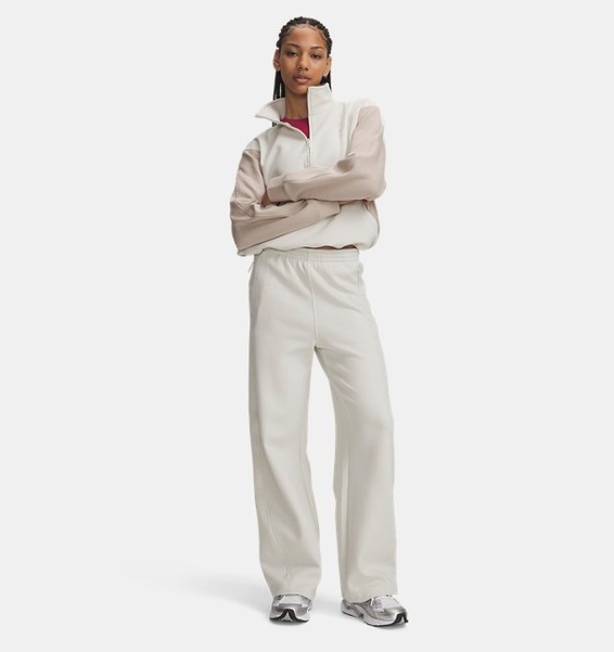 Beyaz Kadın UA Unstoppable Fleece Open Pant Eşofman Altı