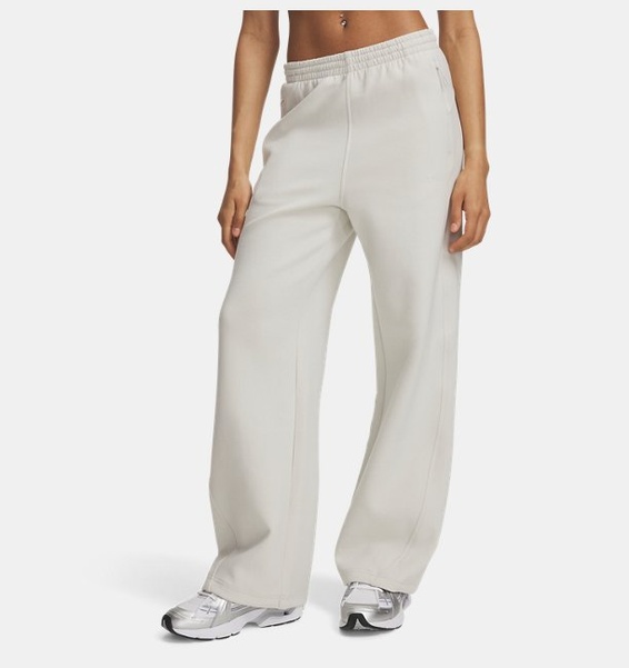 Beyaz Kadın UA Unstoppable Fleece Open Pant Eşofman Altı