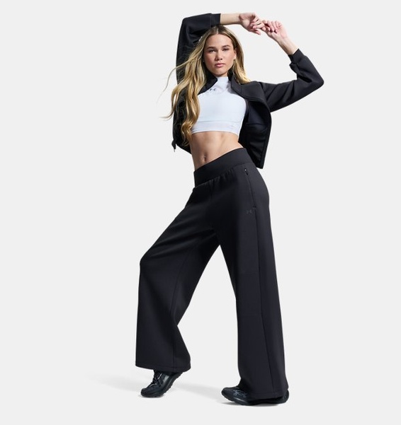 Siyah Kadın UA Unstoppable Fleece Rib Ceket