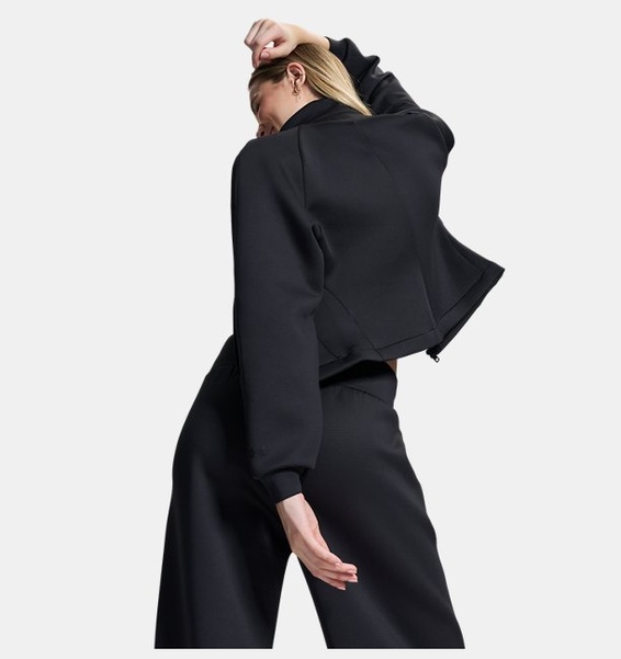 Siyah Kadın UA Unstoppable Fleece Rib Ceket
