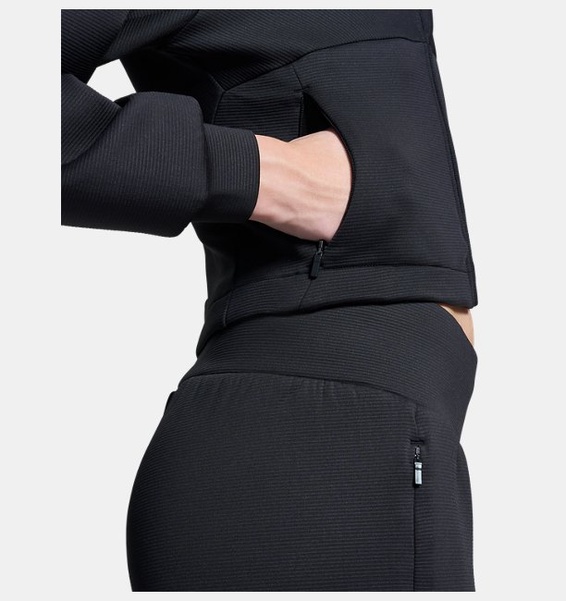 Siyah Kadın UA Unstoppable Fleece Rib Ceket