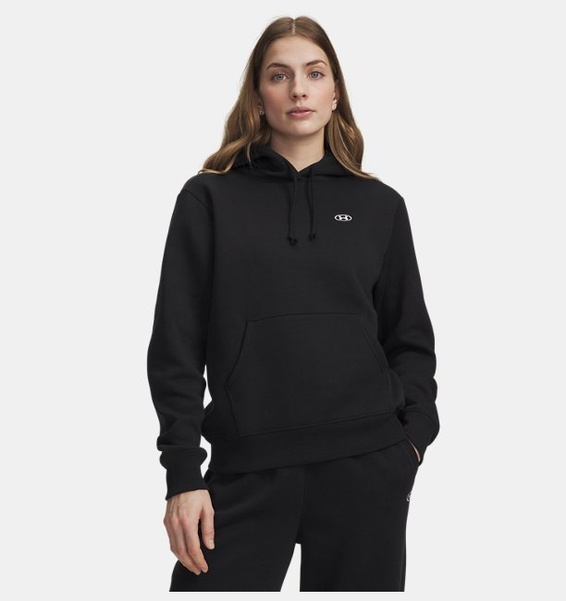 Siyah Kadın UA Rival Fleece Hoodie Sweatshirt