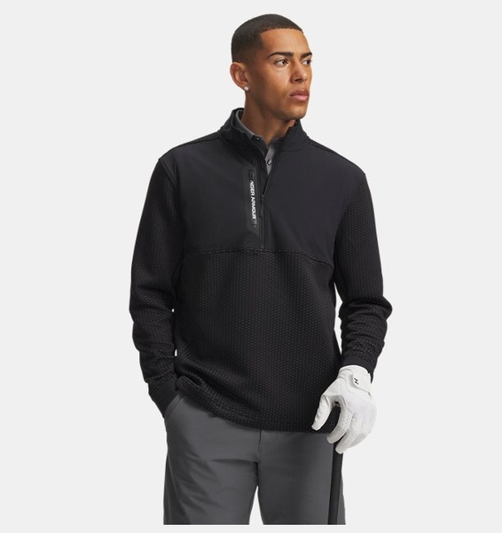 Siyah Erkek UA Drive Pro Hybrid Yarım Fermuarlı Sweatshirt