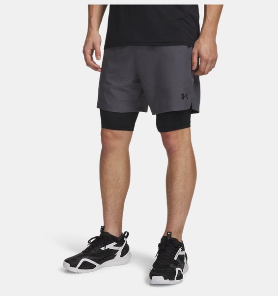 Gri Erkek UA Vanish Woven 2.0 2in1 Şort