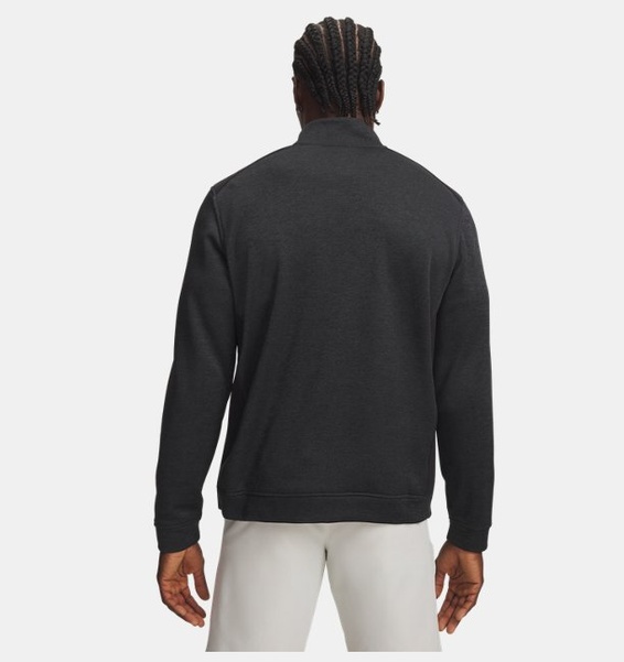Siyah Erkek UA Sweater Fleece Hybrid Yarım Fermuarlı Sweatshirt