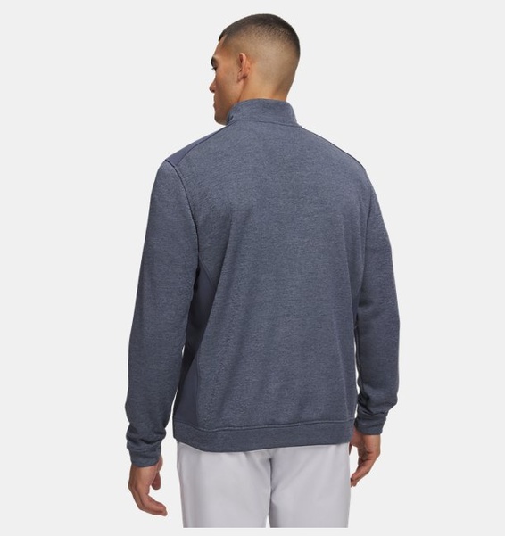 Gri Erkek UA Sweater Fleece Hybrid Yarım Fermuarlı Sweatshirt