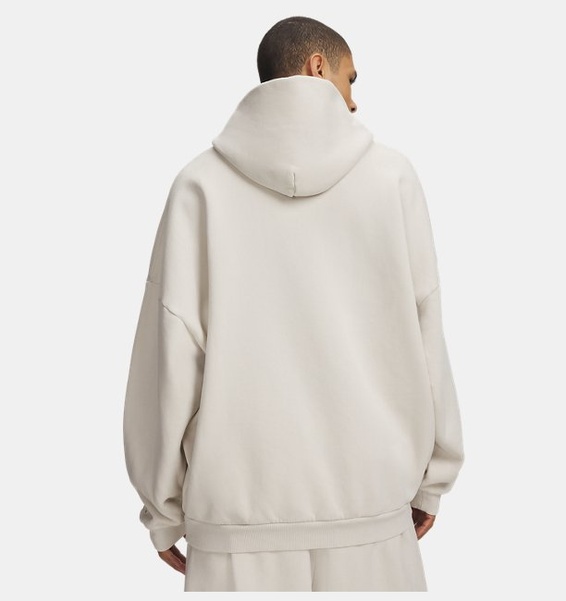 Beyaz Erkek UA Icon Heavyweight Fleece Washed Hoodie Sweatshirt