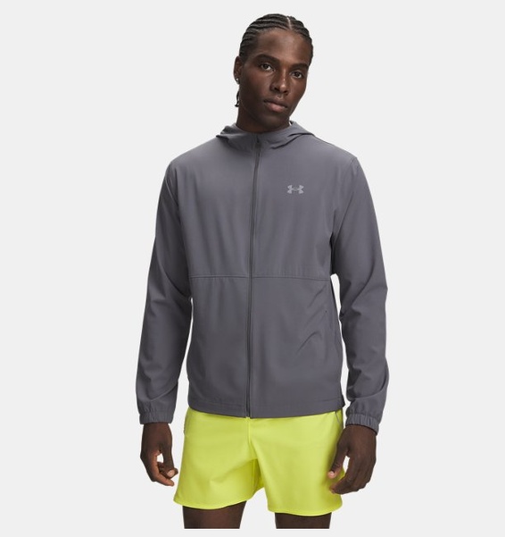 Gri Erkek UA Velociti Hooded Ceket