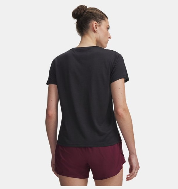 Siyah Kadın UA Velociti Reflect Kısa Kollu T-shirt