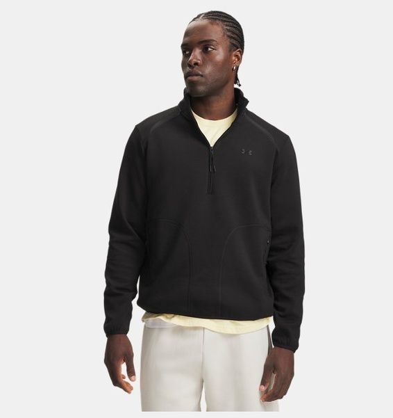 Siyah Erkek UA Unstoppable Fleece Yarım Fermuarlı Sweatshirt