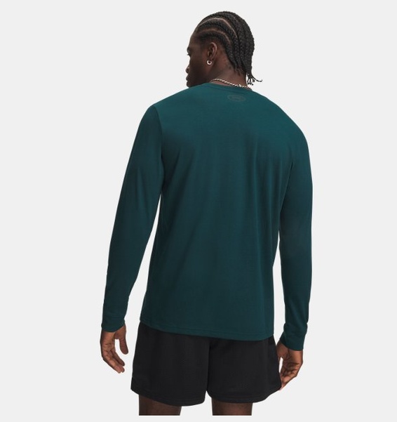 Siyah Erkek UA Sportstyle Left Chest Uzun Kollu T-shirt