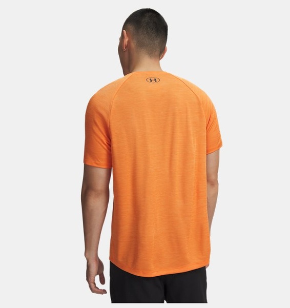 Turuncu Erkek UA Tech Textured Kısa Kollu T-shirt