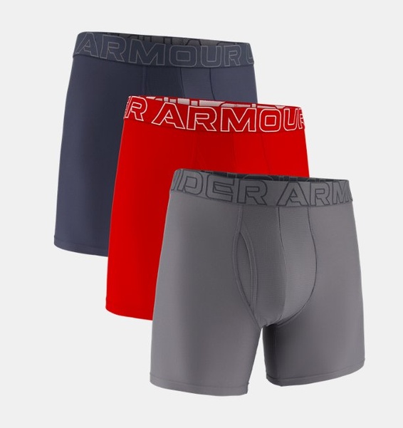 Gri Erkek UA Performance Tech 6" 3'lü Boxer