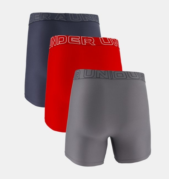 Gri Erkek UA Performance Tech 6" 3'lü Boxer