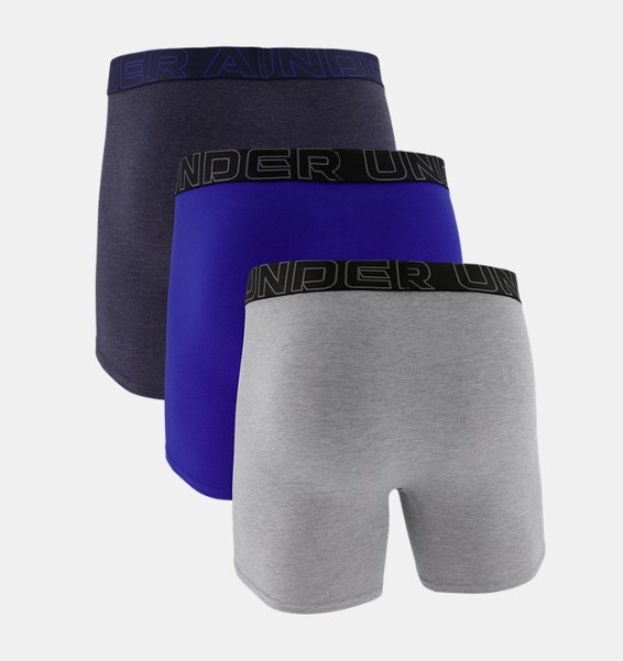 Mavi Erkek UA Performance Tech Mesh Solid 6" 3'lü Boxer