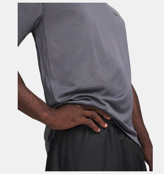 Gri Erkek UA Tech Vent Kısa Kollu T-Shirt