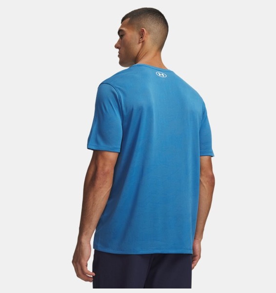 Mavi Erkek UA Tech Vent Kısa Kollu T-Shirt