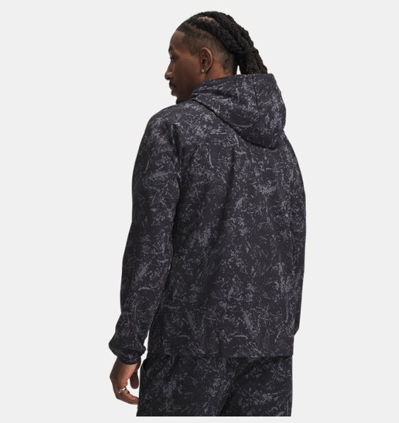 Siyah Erkek UA Stretch Woven Rüzgarlık