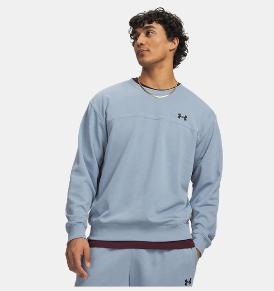 Siyah Erkek UA Rival Lightweight Crew Sweatshirt