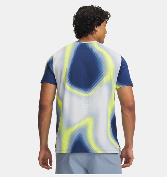 Mavi Erkek UA Velociti Pro Print Kısa Kollu T-Shirt