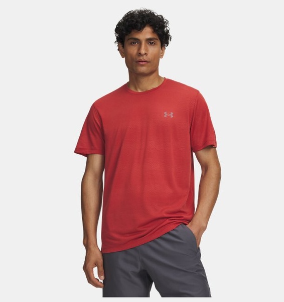 Kırmızı Erkek UA Velociti Kısa Kollu T-Shirt