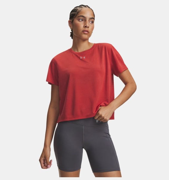 Kırmızı Kadın UA Velociti Kısa Kollu T-Shirt