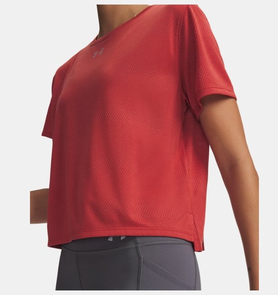 Kırmızı Kadın UA Velociti Kısa Kollu T-Shirt