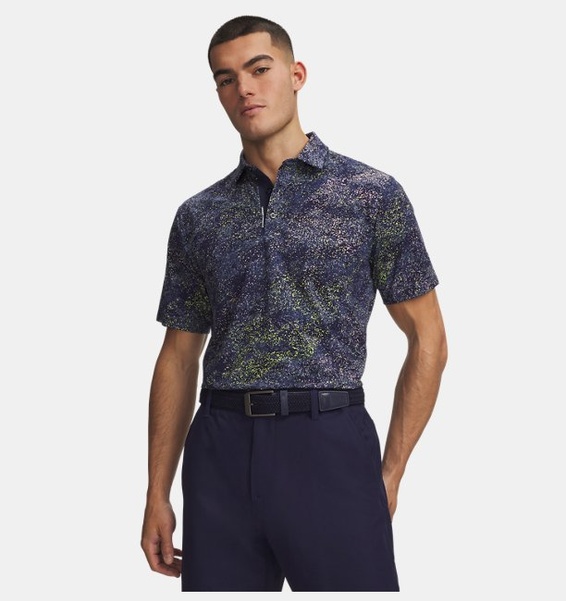 Mavi Erkek UA Drive Baskılı Polo T-Shirt