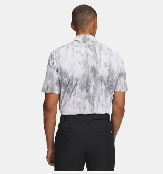Gri Erkek UA Drive Chill Baskılı Polo T-Shirt