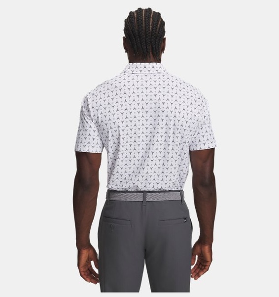Gri Erkek UA Drive Chill Baskılı Polo T-Shirt