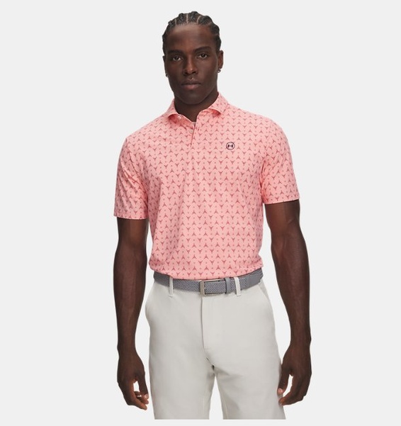 Gri Erkek UA Drive Chill Baskılı Polo T-Shirt