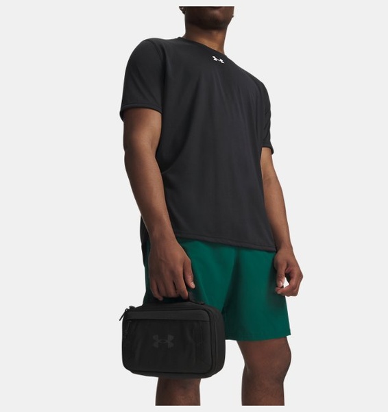 Siyah Unisex UA Hustle Travel Kit Çanta