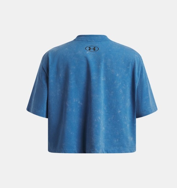 Siyah Kız Çocuk UA Rival Wash Kısa Kollu T-Shirt