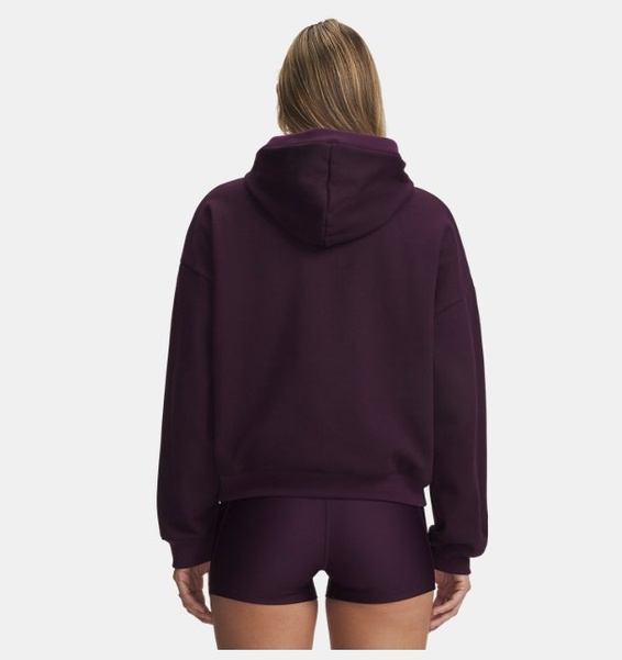 Mor Kadın UA Icon Fleece Yarım Fermuarlı Kapüşonlu Sweatshirt