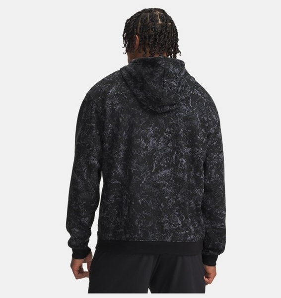 Siyah Erkek UA Rival Fleece Hoodie Sweatshirt