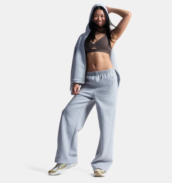 Gri Kadın UA Unstoppable Fleece Open Pant Eşofman Altı