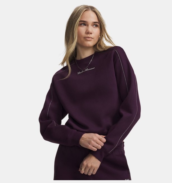 Mor Kadın UA Rival Shimmer Crew Sweatshirt